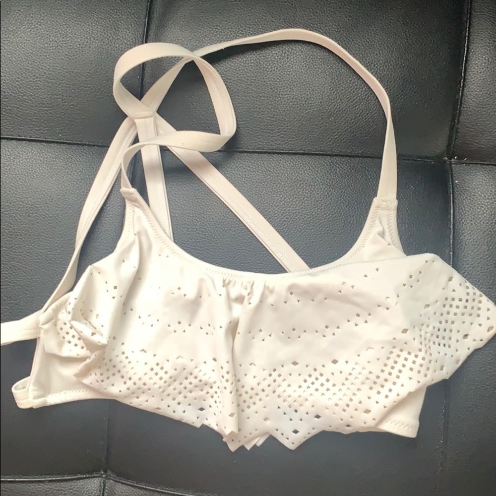 victoria’s secret white bikini top XS